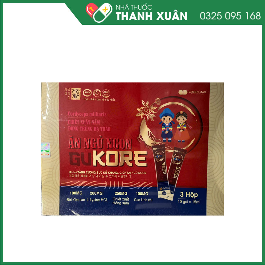 Ăn ngủ ngon GUKORE hỗ trợ giảm lo âu, căng thẳng, người say tàu xe